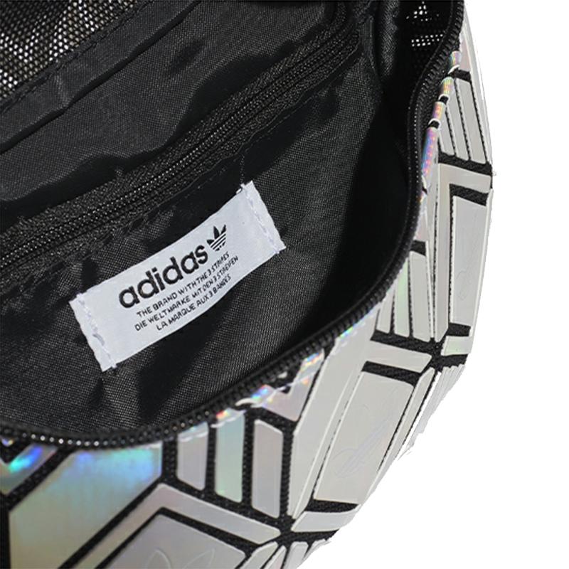 adidas Оригинальная поясная сумка из искусственной кожи Originals обычного размера женская ослепительного цвета серебристая Adidas GE5452
