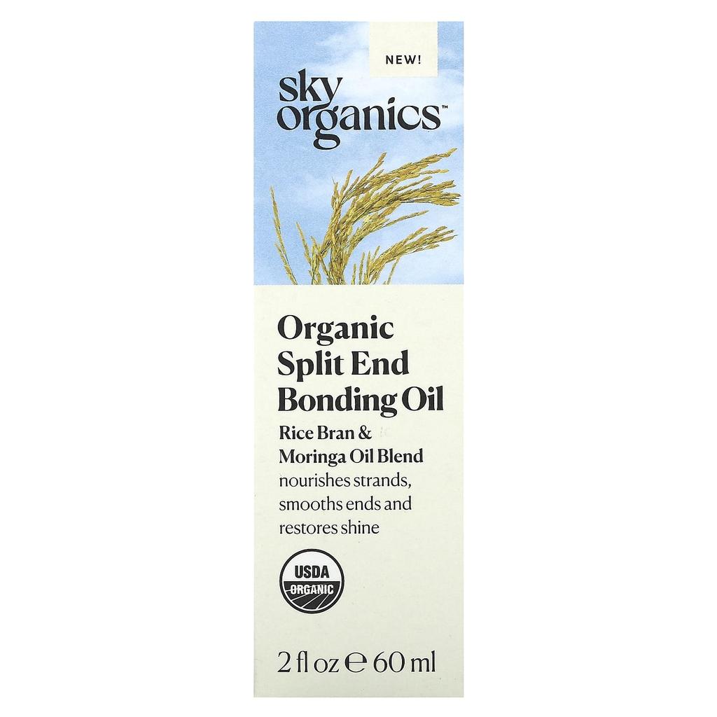 Sky Organics Органическое масло для секущихся кончиков волос, 2 жидких унции (60 мл)