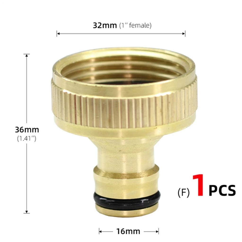Thread Tap Quick Connector Brass 1/2" 3/4“ 1" Male Female Copper Hose Coupling Adapter Garden Tubing Repair Watering Gun System