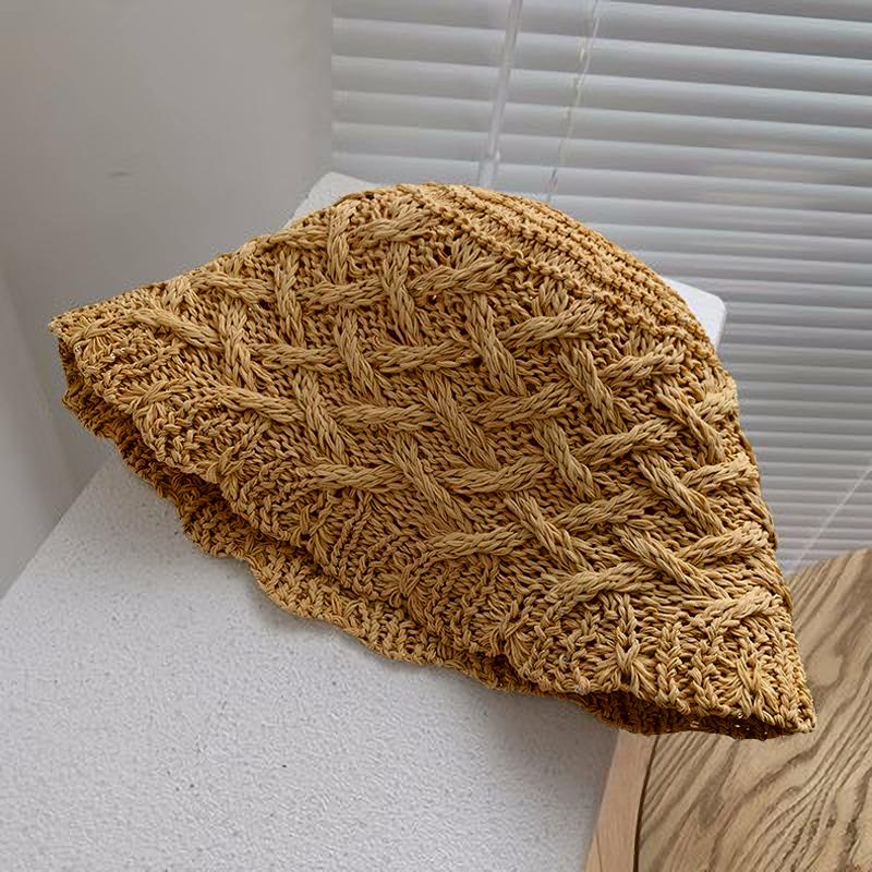 Полая плетеная панама для весны и лета, дышащая солнцезащитная кепка, солнцезащитные кепки, японские свежие зеленые женские шляпы