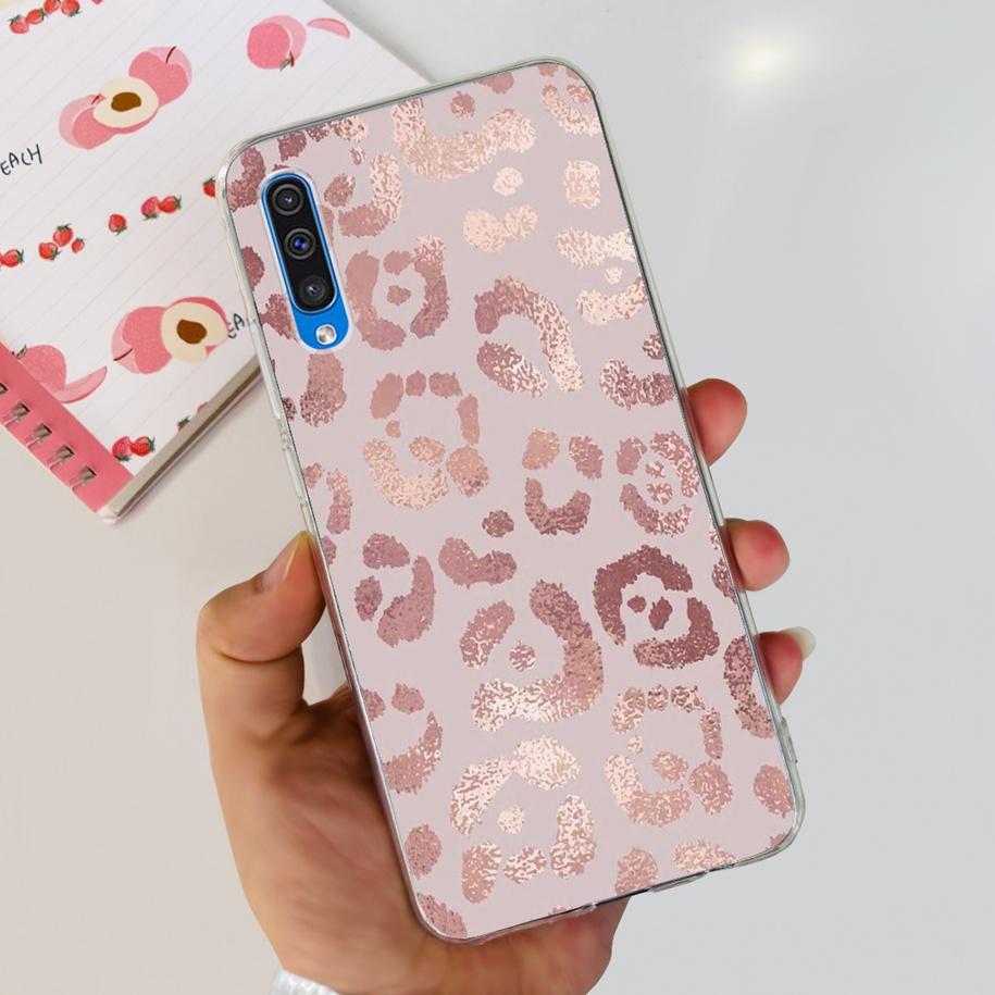 For Cover Samsung Galaxy A50 Phone Case Luxury Marble Flower Transparent Soft Bumper For Samsung A50S A30S A307F A507F A 50 Capa