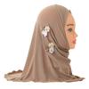 Jersey Material Kids Hijab Pull On Style Islamic Headscarf Beautiful Girls Hijab  School