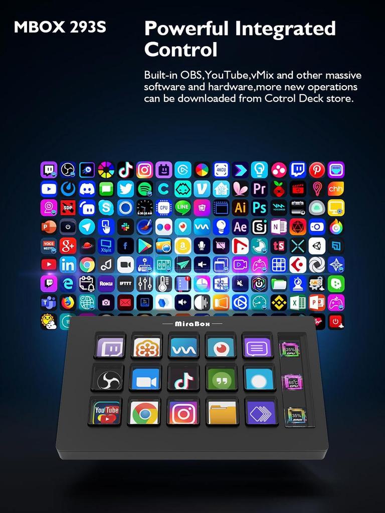 HSV293S Визуальная мини-клавиатура: Компактный настольный дизайн с док-станцией Stream