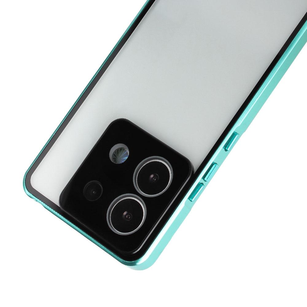 Case for Xiaomi Redmi Note 13 Pro 5G, Magnetic Dual Glass, Green