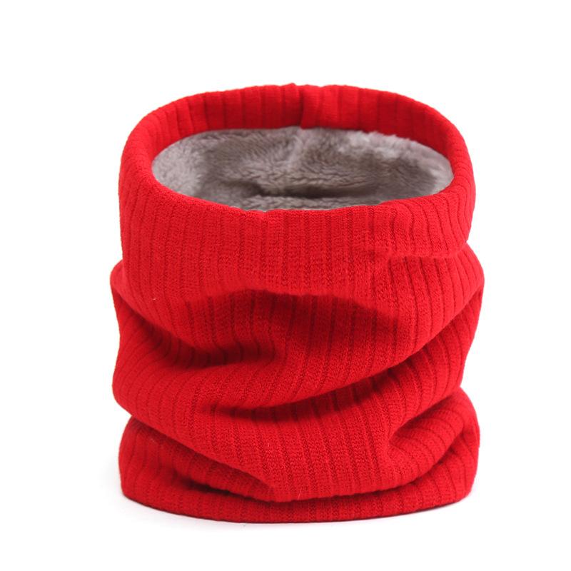 Fashion Stripe Plush Thicken Warm Winter Ring Scarf Women Men Knitted Full Face Mask Snood Neck Scarves Bufanda Muffler