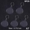 5Pcs Blank Photo Frame Keychain Clear Acrylic Keyring Insert Photo Split Key Pendant Diy Key Holder Couple Anniversary Gifts