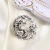 The Year of The Loong Chinese Loong Brooch Fashion Androgynous Pearl Brooch Fashion Suit Coat Accessories Party Accessories Gift