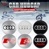 For Audi A4 4Pcs Car Wheel Hub Caps Auto Emblem Tyre Center Covers Accessories For Audi A1 A2 A3 A4 A5 A6 A7 A8 S Quyttro Sline RS Q2 Q3 TT