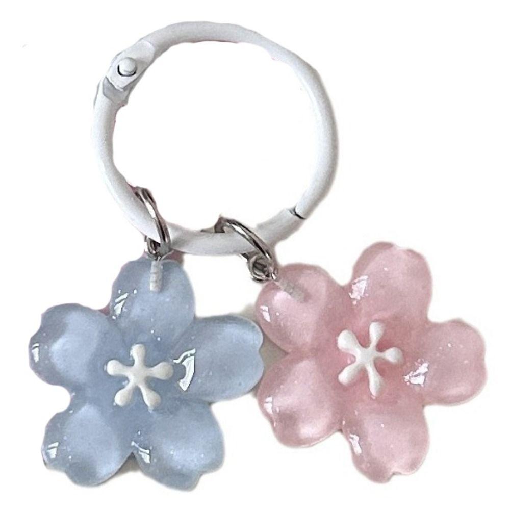 Cherry Blossom Jelly Sakura Pendant Keyring Simulated Translucent Flower Doll Pendant Girls