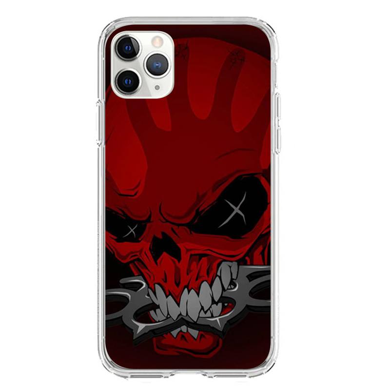 Чехол для телефона FFDP Five Finger Bone Skull для iPhone 7 8 Plus X Xs Max Xr 11 12 13 Mini Pro Max SE2 прозрачный мягкий чехол