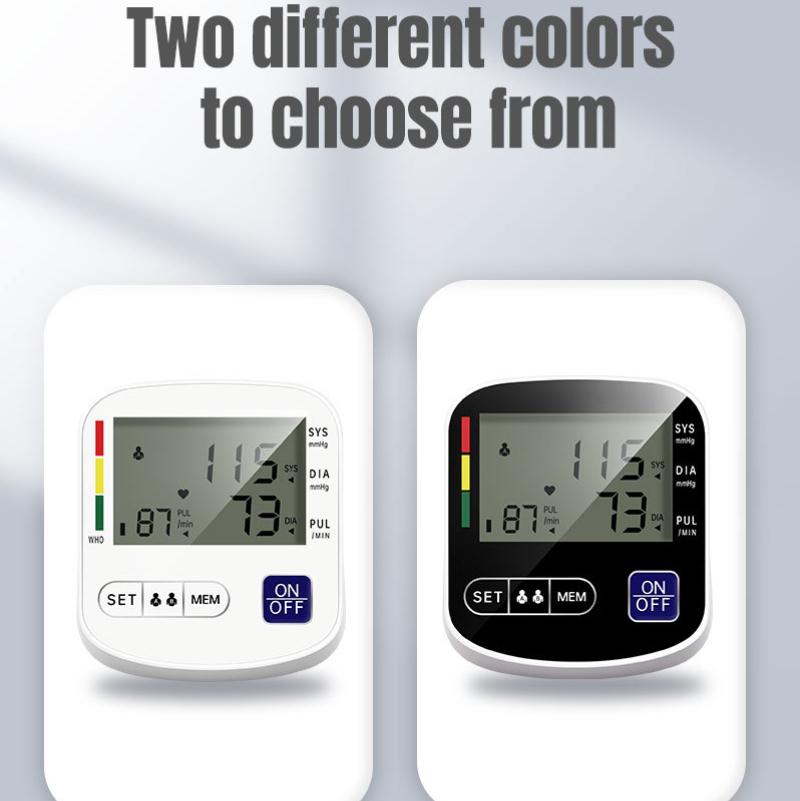 Upper Arm Blood Pressure Monitor Automatic BP Tonometer for Home Use with Large Display and Portable Cuff