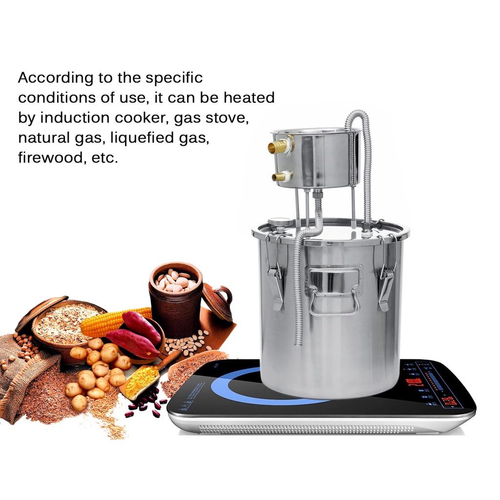 3/6/9 Gallon 11/22/35 Litres Copper Tube Moonshine Still Spirits Water Alcohol Distiller Home Brew Wine Making Kit