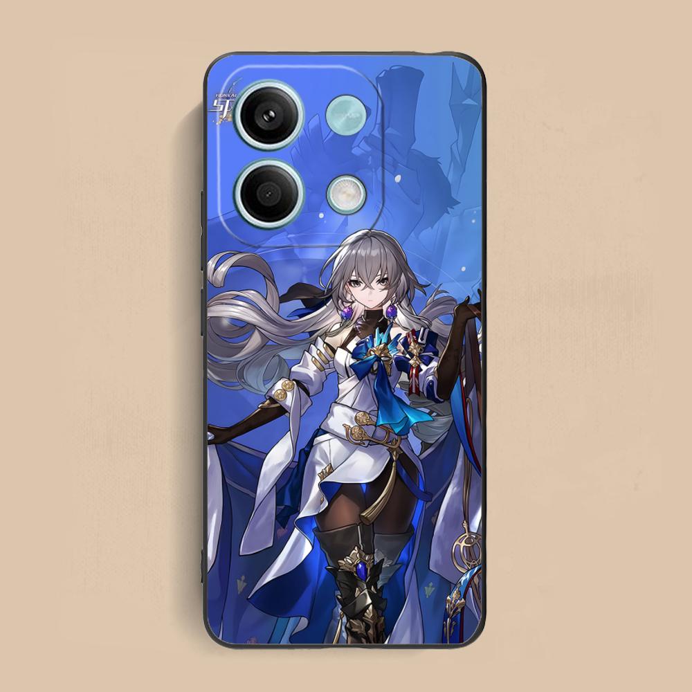 HSR Броня Матовый ТПУ Чехол для Мобильного Телефона для Xiaomi Redmi Note 14 13 12 11 S Pro Plus 4G 5G Цветная Печать Обложка
