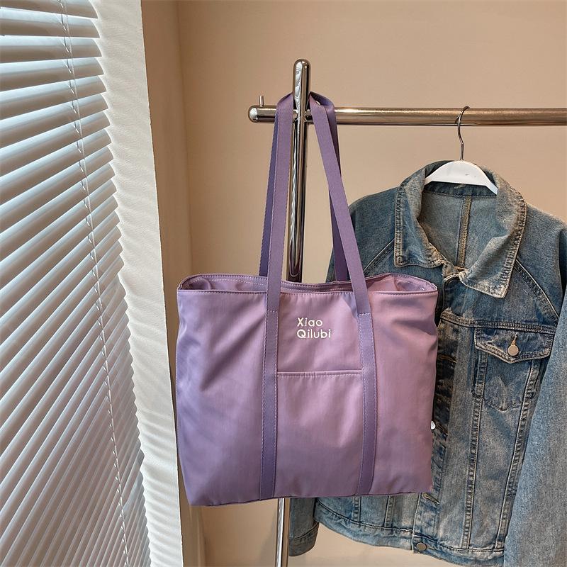 Повседневная простая холщовая сумка большой вместимости женская новая модная универсальная на плечо сумка-тоут сумка для занятий