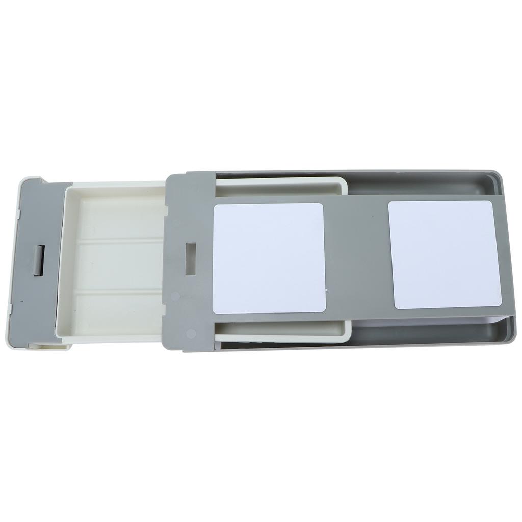 Under Desk Drawer Office School Kitchen Under Desk Storage Box for Pens Keys Makeup Sundries StorageWhite Gray