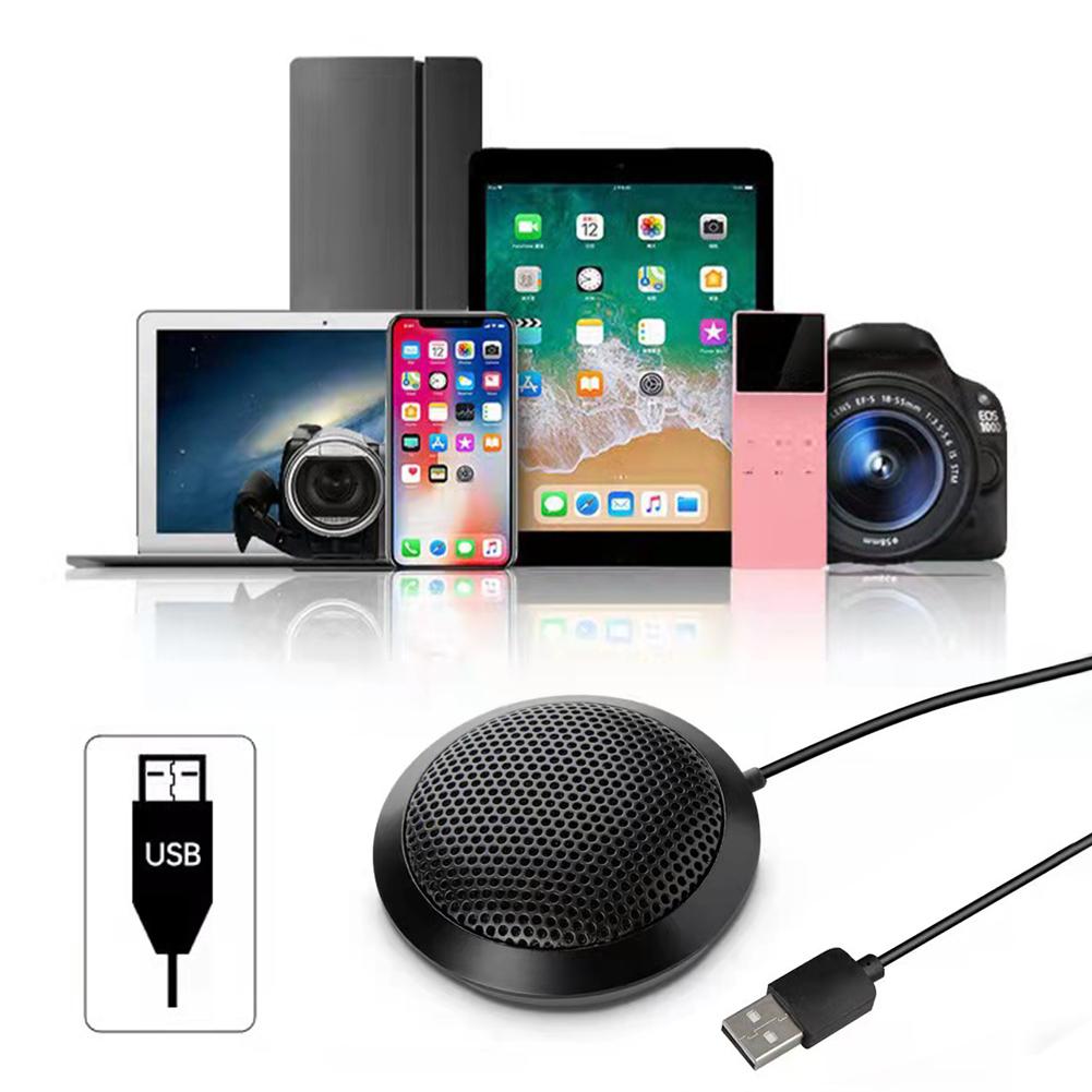 USB/3,5 мм Конференц-микрофон Plug&Play Всенаправленный Конденсаторный Микрофон для ПК Настольного Компьютера для Онлайн-Встречи/Занятия
