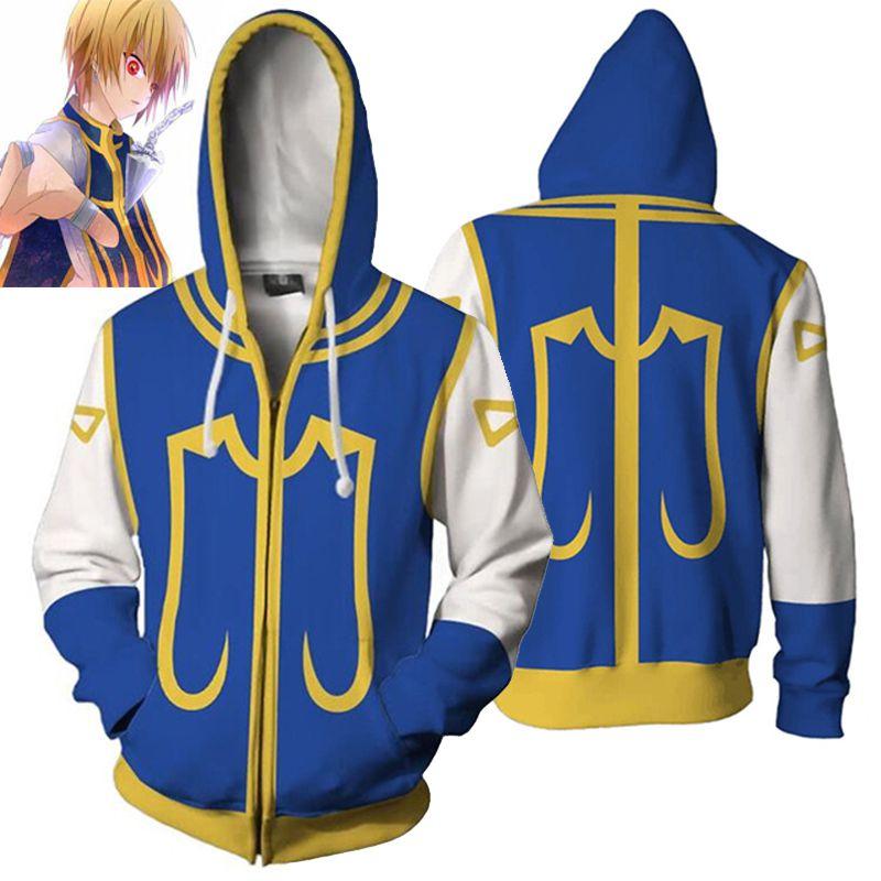 Теплая и уютная куртка на молнии Hunter Hunter Hisoka Killua, костюм для косплея, худи