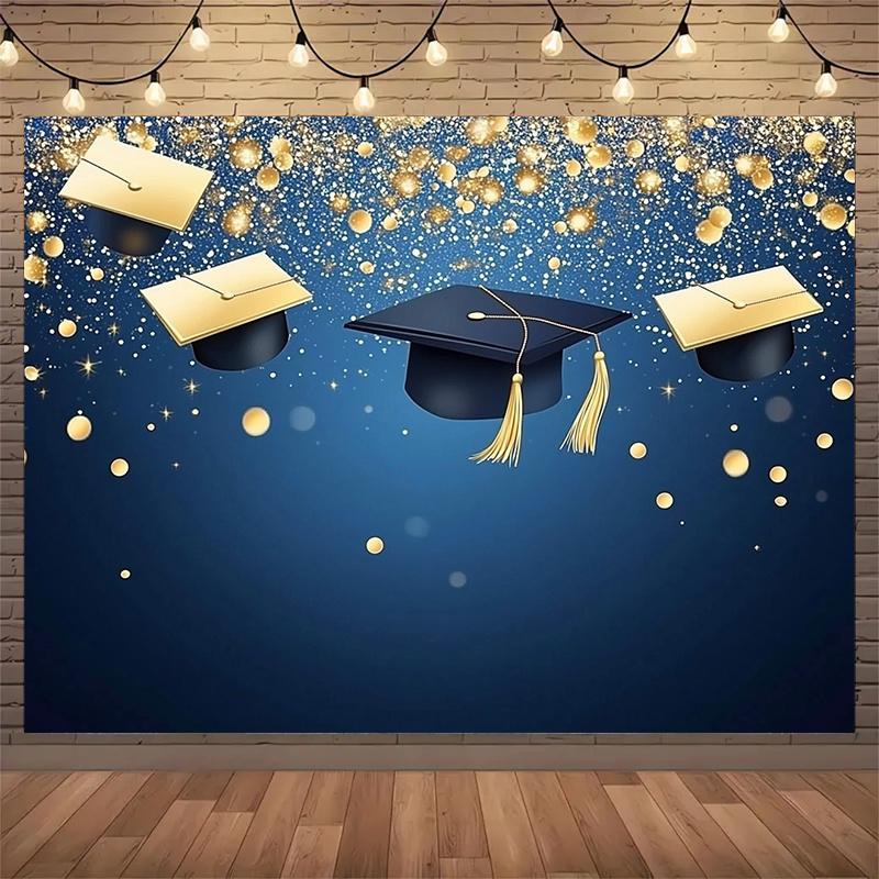 The spotlight background with a graduating class theme is perfect for photography and party banners. Festival activities