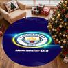 Manchester Football FC Pattern Round Rug, Indoor/Outdoor Mat, for Picnic, Gameroom, Bedroom, Office, Living Room, Home Decor Carpet, Birthday Gift