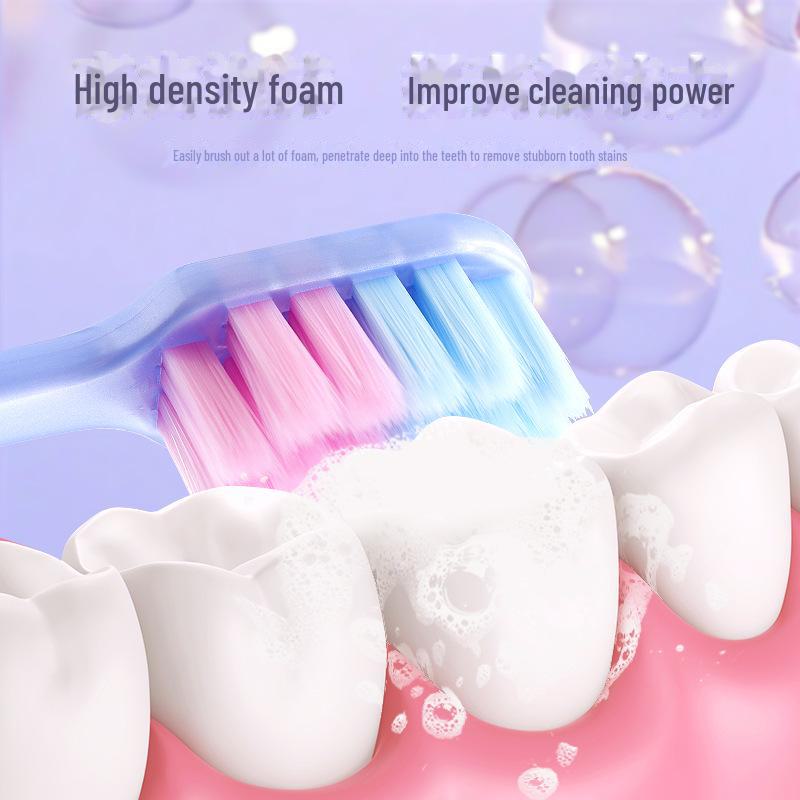 Упаковка из пяти зубных щеток с мягкой щетиной и скребками для языка — премиум-качество для домашнего использования