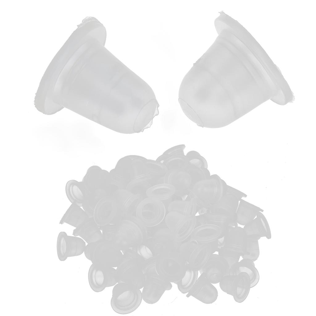 100 шт. одноразовые чашки с чернилами для татуировки, силиконовые колпачки для микроблейдинга с пигментами для перманентного макияжа