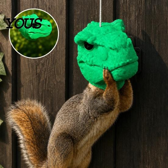 Уличная кормушка для животных Голова динозавра Кормушка для белок, Забавный Тираннозавр Уникальная подвесная кормушка для бурундуков, Декор для заднего двора Сада Новинка