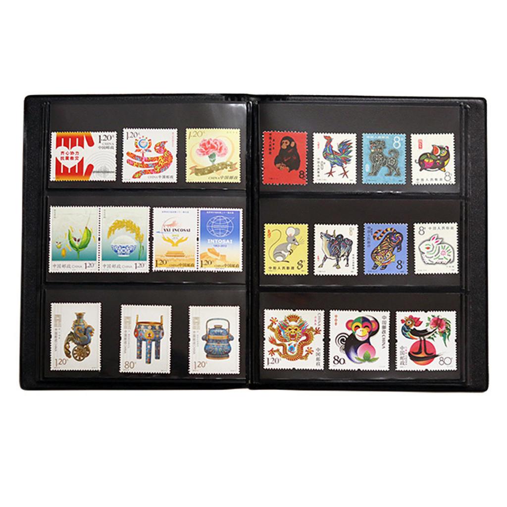 1pc Postal Stamp Collection Album Book Stamp Collecting Storage Bag Empty Stamp Collection Protection Booklet