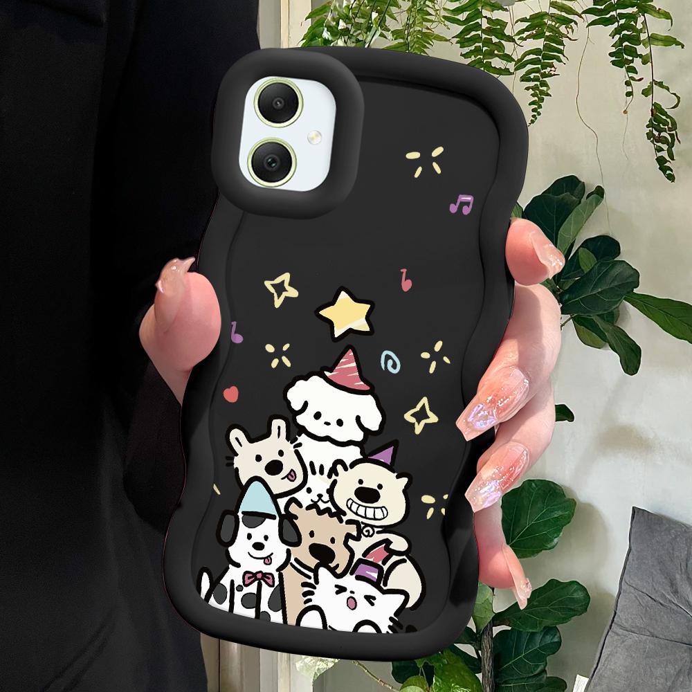 Милый мультяшный щенок мягкий чехол для телефона Samsung Galaxy A52 A73 A12 S24 Ultra 5G S23 S22 S21 S20 FE Wave Edge противоударный защитный резиновый чехол