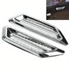 Universal 2Pcs Chrome Car SUV Air Flow Fender Side Vent Decoration Sticker Automotive General Decorative Tuyere Car Sticker