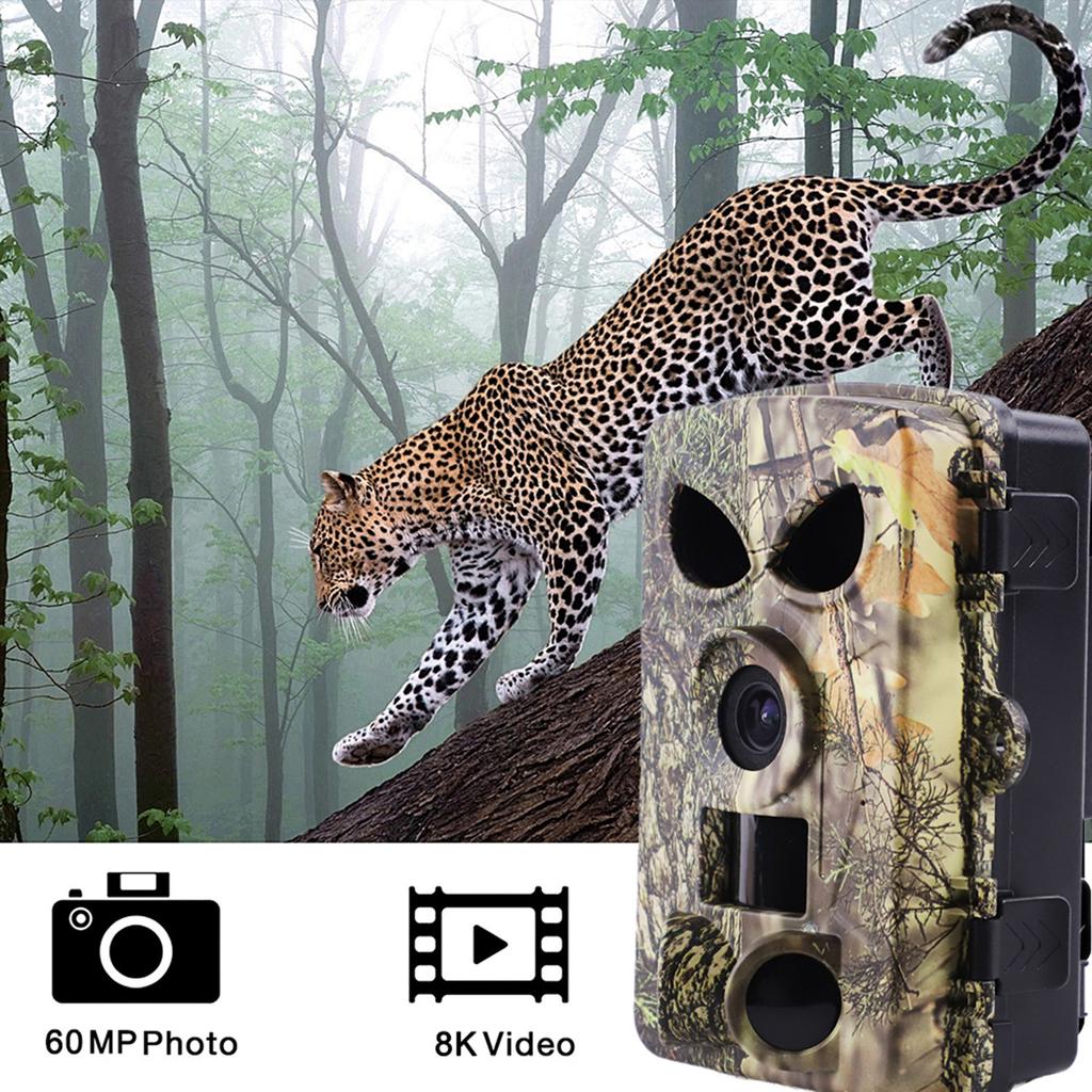 Trail Camera 8K Wildlife Camera with BT GPS WiFi  APP Night Vision  Camera Waterproof  60MP Photos