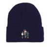 Father Family Back View Warm Knit Hat Beanie, Skull Cap Stretchable Stretchy Solid Color Bonnet Knit Cap Beanie