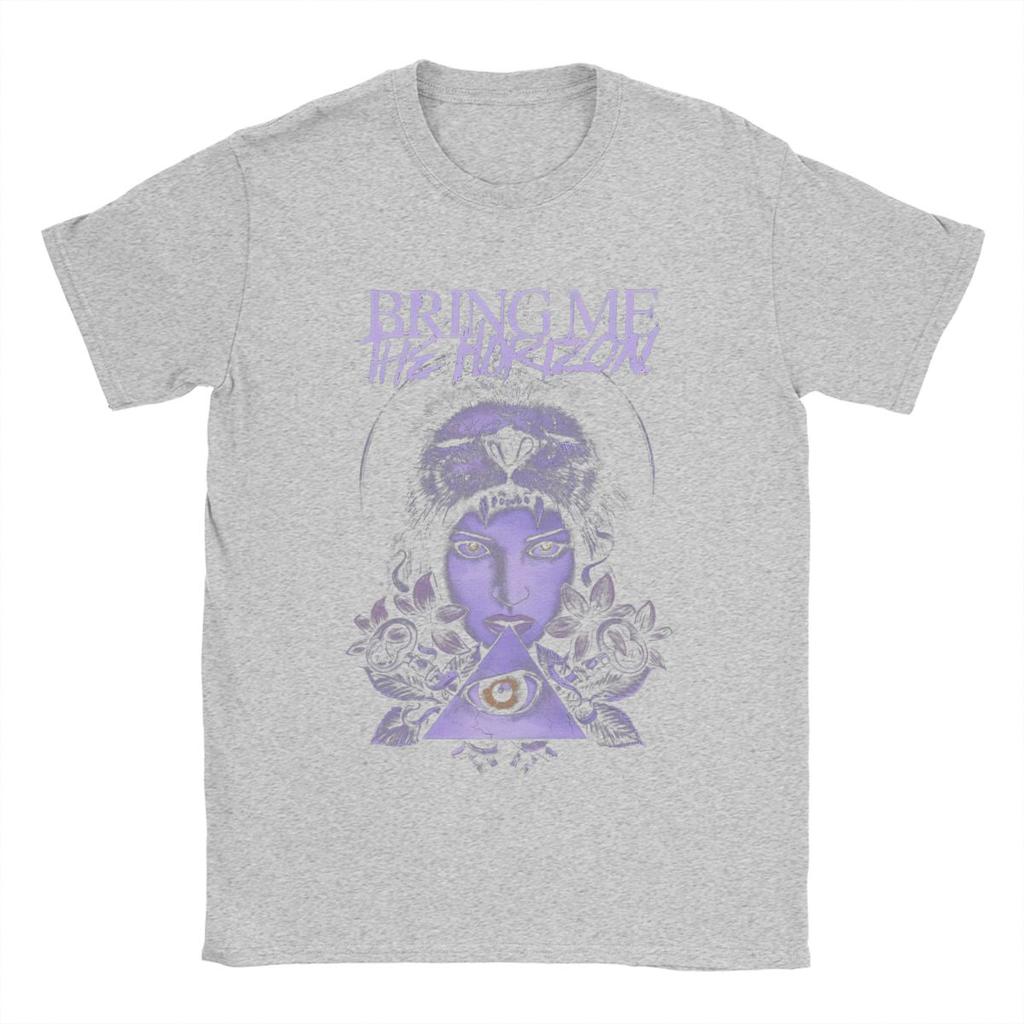 Men's T-Shirt Bring Me The Horizons Rock Casual 100% Cotton Tee Short Sleeve Gothic Metal Band T Shirt Crew Neck merch Big Size