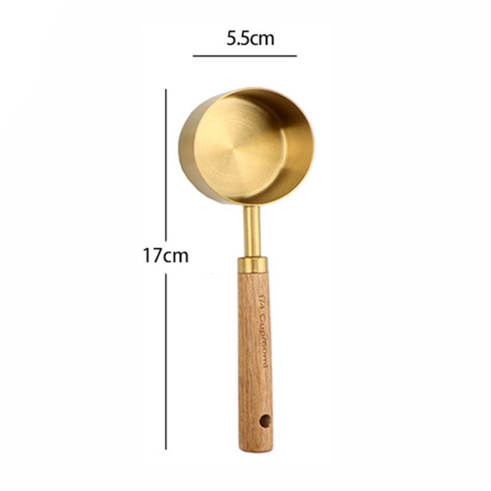 Деревянная ручка, инструменты для выпечки, золотая мерная ложка для кофе, новые мерные чашки, ложки