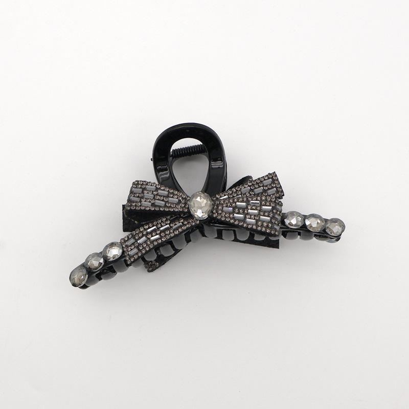 Зажим-краб для волос с бриллиантовым бантом в корейском стиле - тренд на аксессуары для волос высокого класса