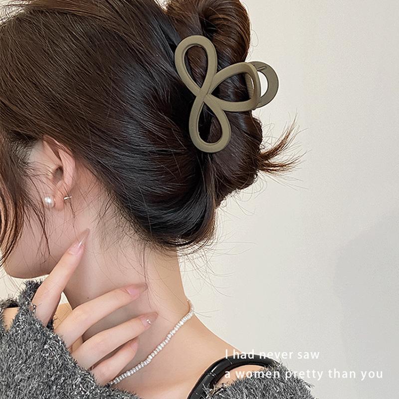 Solid Hollow Bow Hair Claws For Women Girls Sweet Hair Ornament Back Head Hair Clips Headband Hair Accessories