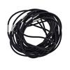 20 Pieces 3mm Black Rubber Cord Rope Necklace Chain with Copper Plug Clasp