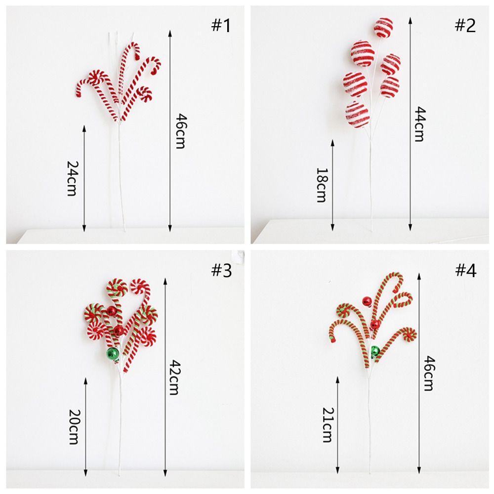 Lifelike Artificial Candy Cane Branches Handmade Xmas Tree Garland Ornaments Xmas Decor
