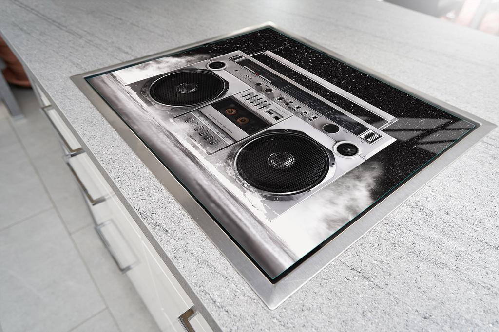 Glass stovetop protector 70x52 Music