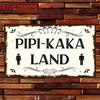 Retro Toilet Sign D Flat Wall Art Decor Funny Slogan Plaque for Home Bathroom Porch No Power Required