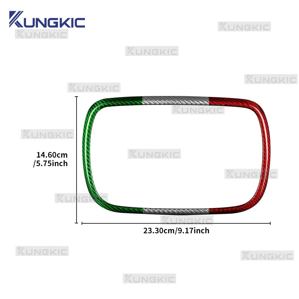 Hard Dry Carbon Fiber For Abarth 595 695 595C 695C Fiat 500 500C 2016-2024 Fiat 500e 2016-2019 Car 5/7inch Navigation Frame Trim