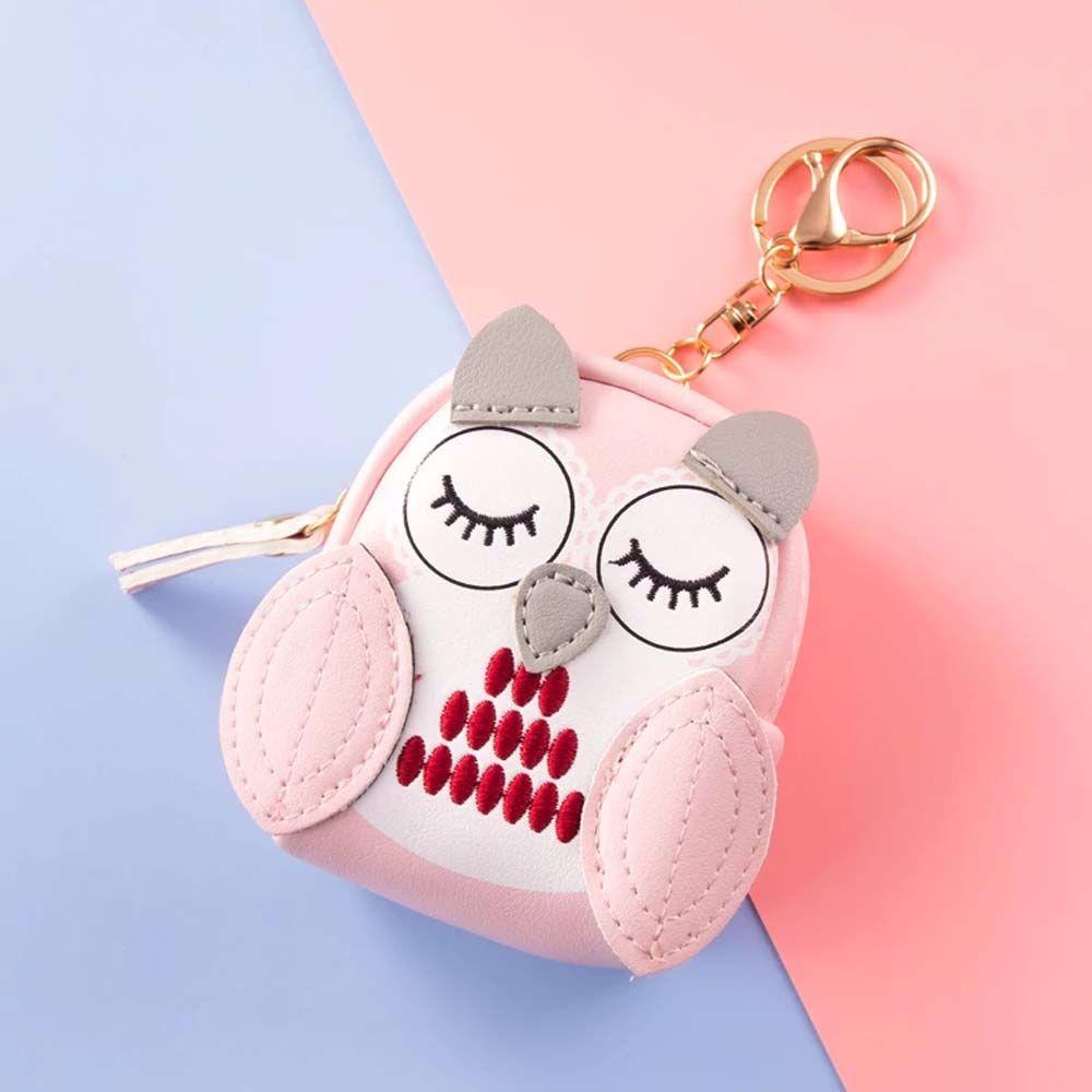 Кошелек Кассирши Держатель для ключей Короткие кошельки Сумка для ключей Школьная сумка Подвеска Брелок для ключей автомобиля Сова Кошелек для мелочи