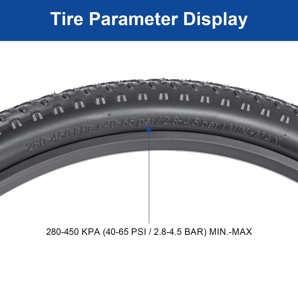 FengCan 27.5 x 2.40 Tire, 27.5x2.40 60-584 Bicycle Tire, Suitable for 27.5-inch Mountain Bikes and Cross Bikes, 2.40-inch Section Width (BQ043)