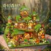DIY Miniature House Fantasy Forest Handmade Wooden Architecture Large Villa Building Exquisite Gift for Girls