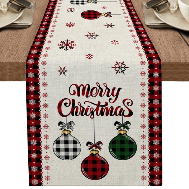 Рождественская елка, Рождественский бал, вечеринка, фестиваль, дорожка для стола, кухонный стол, флаг, скатерть, праздничные салфетки, крышка стола с принтом