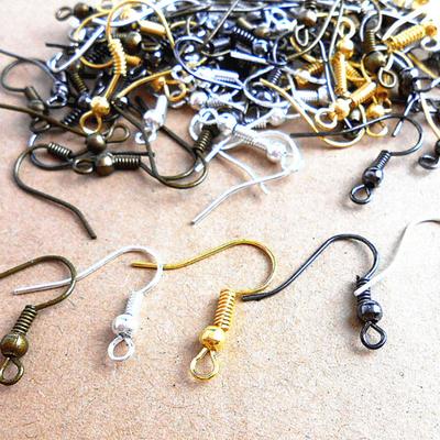 100Pcs/500Pcs Earring Hook Coil Ear Wires для самостоятельного изготовления ювелирных изделий Ремонт выводов