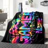 Custom Name Game Controller Theme Printed Blanket - Perfect for Couch, Bed, Travel & Outdoor Use | Machine Washable, Cozy & Durable.