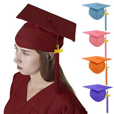 Выпускная шапочка Yousheng с кисточкой 2025 года, выпускной унисекс для взрослых, матовая кепка для бакалавра средней школы