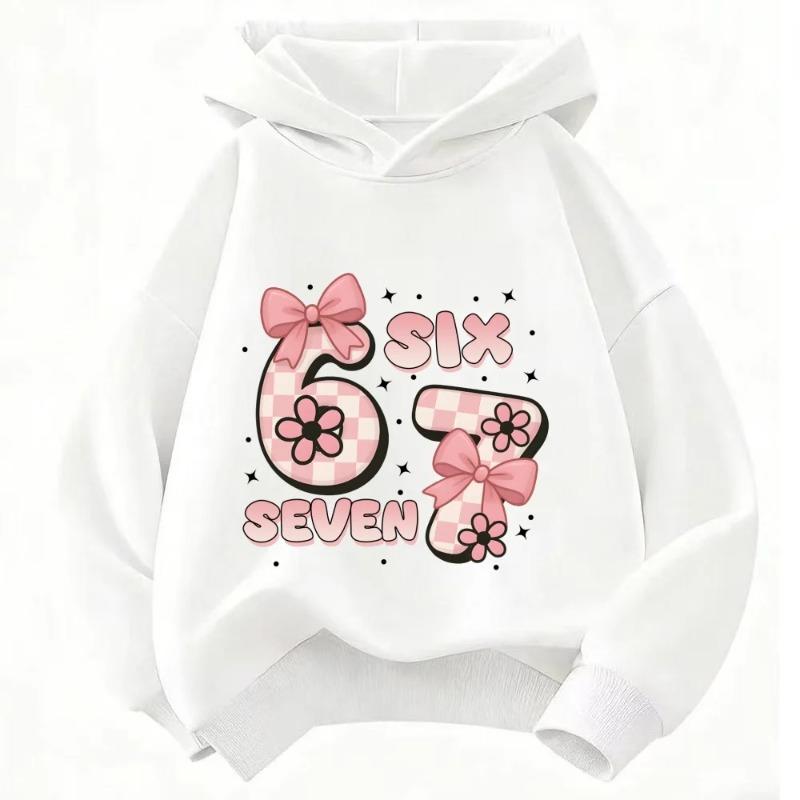 Spring Autumn 67 Print Women's Hoodie Funny Pullover Fashionable and Fun Sweatshirt Men's Hoodie Top