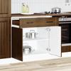 VidaXL Kitchen Cabinet Lucca Brown Oak Engineered Wood, Sink Cabinet, Kitchen Cabinet with Drawer, Cabinet of 853744