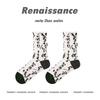 Женские носки Renaissance Polka Dot Combed Cotton Mid-Socks — дышащие, впитывающие пот, модные, облегающие, для студентов